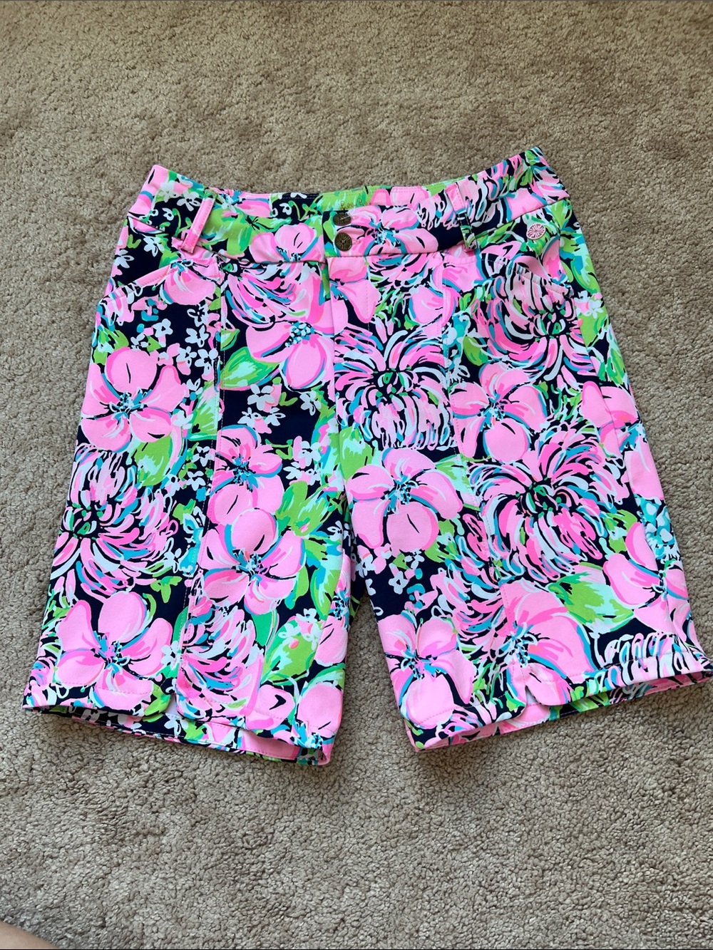 Lilly Pulitzer Luxletic Floral Bermuda Shorts